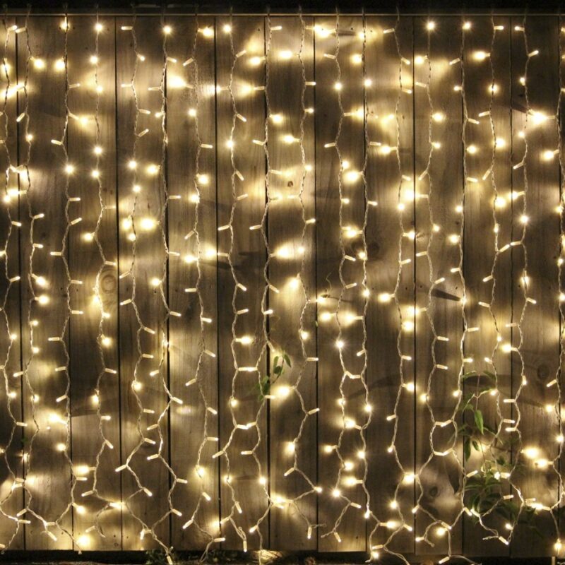 CURTAIN Lights on black wire 2M x 2M FOR HIRE - The Fairy Light Shop