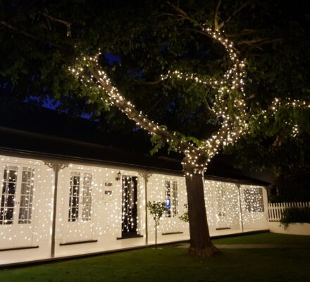 24V CURTAIN Fairy Lights – 1M X 2M Warm White FOR HIRE